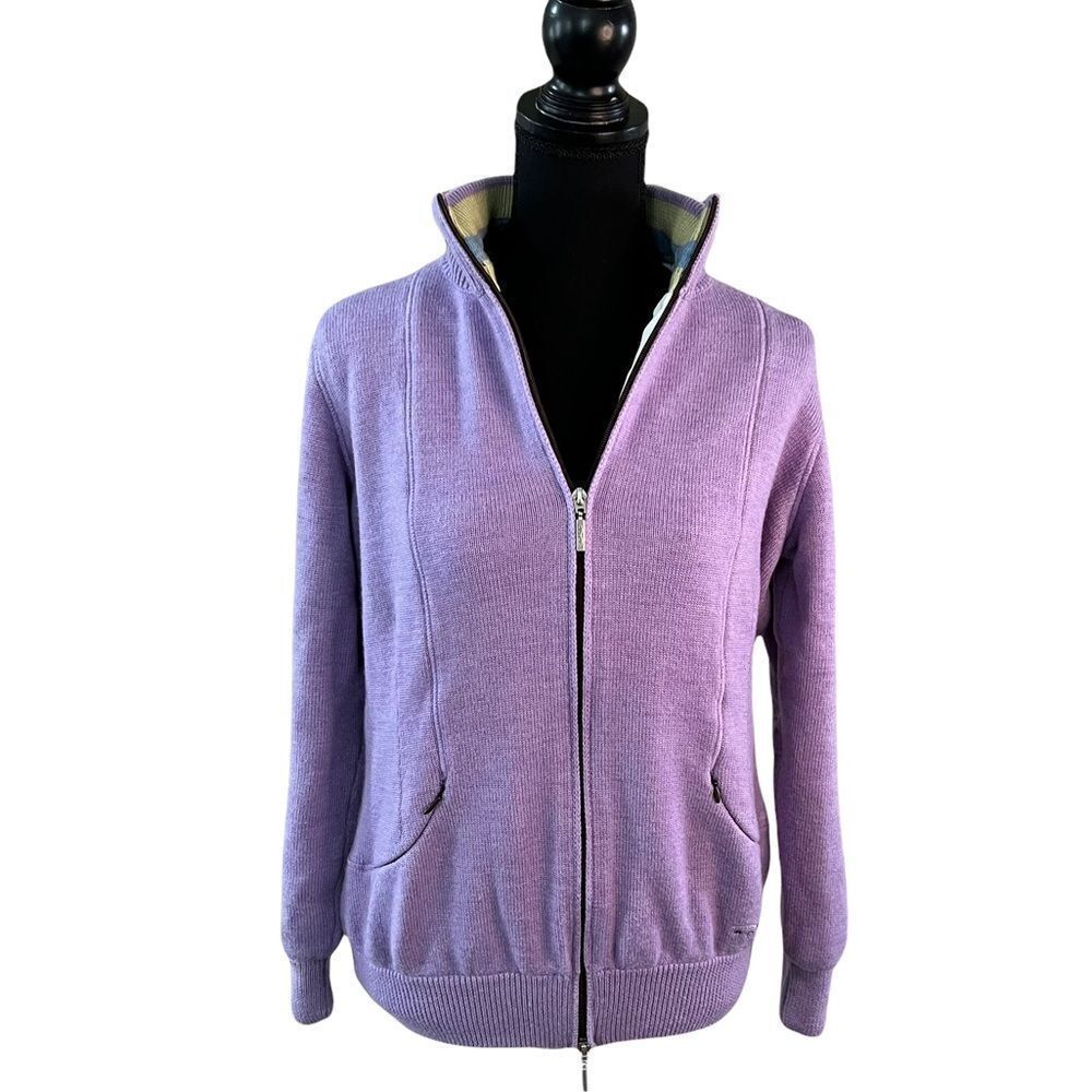 Animo Italian Lined Zip Up Purple Small Limited Edition equestrian sweater